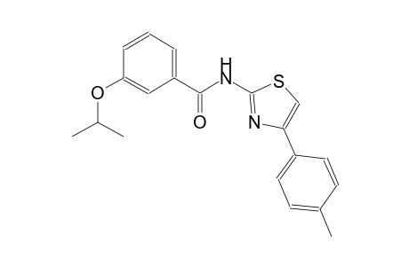 3-isopropoxy-N-[4-(4-methylphenyl)-1,3-thiazol-2-yl]benzamide