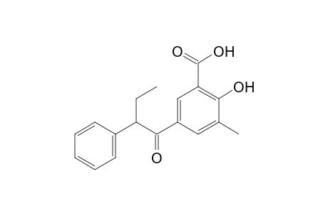 5-(2-phenylbutyryl)-2,3-cresotic acid