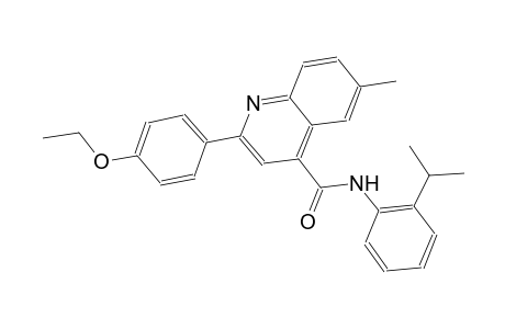 2-(4-ethoxyphenyl)-N-(2-isopropylphenyl)-6-methyl-4-quinolinecarboxamide