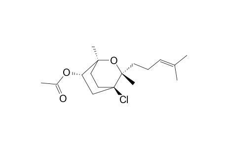2-Oxabicyclo[2.2.2]octan-6-ol, 4-chloro-1,3-dimethyl-3-(4-methyl-3-pentenyl)-, acetate, (1.alpha.,3.alpha.,4.beta.,6.alpha.)-(.+-.)-