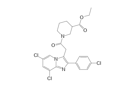 Ethyl 1-{[[2'-(p-chlorophenyl)-6',8'-dichloroimidazo[1,2-a]pyridin-3'-yl]acetyl]piperidin-3-yl}-acetate