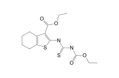2-(ETHOXYCARBONYLAMINO-CARBOTHIOYL)-AMINO-4,5,6,7-TETRAHYDROBENZO-[4,5]-THIOPHENE-3-CARBOXYLIC-ACID-ETHYLESTER