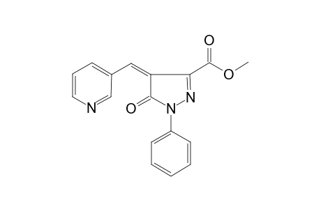 2-Pyrazoline-3-carboxylic acid, 5-oxo-1-phenyl-4-(3-pyridylmethylene)-, methyl ester