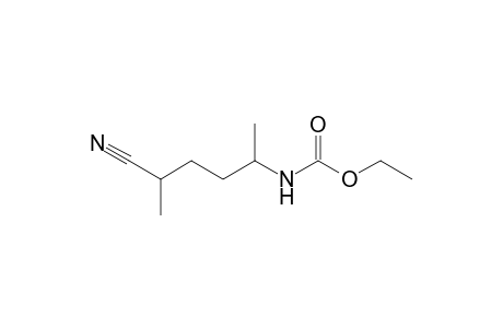 5-[N-(Ethoxycarbonyl)amino]-2-methylhexanenitrile