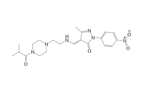 3H-pyrazol-3-one, 2,4-dihydro-5-methyl-4-[[[2-[4-(2-methyl-1-oxopropyl)-1-piperazinyl]ethyl]amino]methylene]-2-(4-nitrophenyl)-, (4E)-