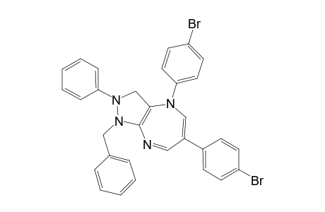 1-Benzyl-2-phenyl-4,6-bis(4'-bromophenyl)-2,3-dihydropyrazolo[3,4-b][1,4]diazepine
