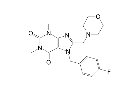 7-(4-fluorobenzyl)-1,3-dimethyl-8-(4-morpholinylmethyl)-3,7-dihydro-1H-purine-2,6-dione