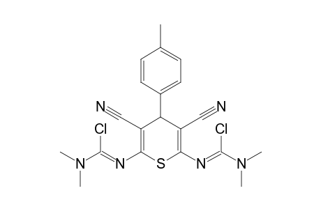 2,6-Bis(chlorodimethylaminomethylenamino)-3,5-dicyano-4-(p-tolyl)-4H-thiopyran