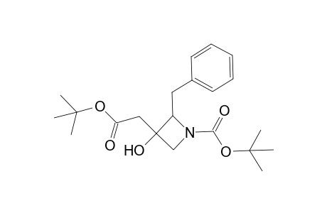 t-Butyl 3-hydroxy-3-{[(t-butoxy)carbonyl]methyl]-2-benzylazetidine-1-carboxylate