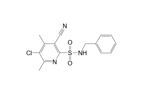 5-Chloranyl-3-cyano-4,6-dimethyl-N-(phenylmethyl)pyridine-2-sulfonamide