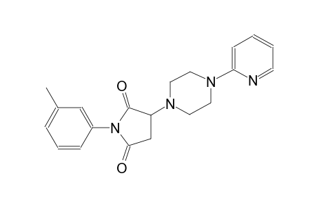1-(3-methylphenyl)-3-[4-(2-pyridinyl)-1-piperazinyl]-2,5-pyrrolidinedione