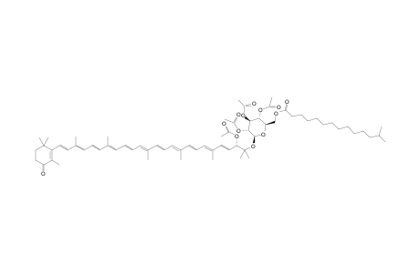(E,2'S)-2'-Acetoxy-1'-[2,3,4-tri-O-acetyl-6-O-(13-methyltetradecanoyl)-.beta.-D-glucopyranosyloxy]-3',4'-didehydro-1',2'-dihydro-.beta.,.psi.-caroten-4-one