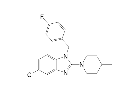 5-Chloranyl-1-[(4-fluorophenyl)methyl]-2-(4-methylpiperidin-1-yl)benzimidazole