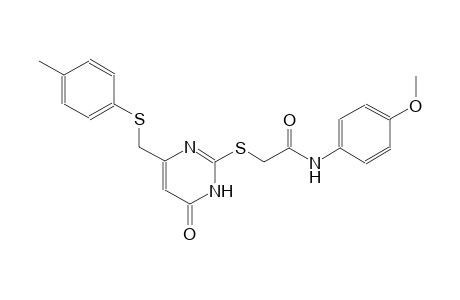 acetamide, 2-[[1,6-dihydro-4-[[(4-methylphenyl)thio]methyl]-6-oxo-2-pyrimidinyl]thio]-N-(4-methoxyphenyl)-