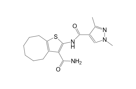N-[3-(aminocarbonyl)-4,5,6,7,8,9-hexahydrocycloocta[b]thien-2-yl]-1,3-dimethyl-1H-pyrazole-4-carboxamide