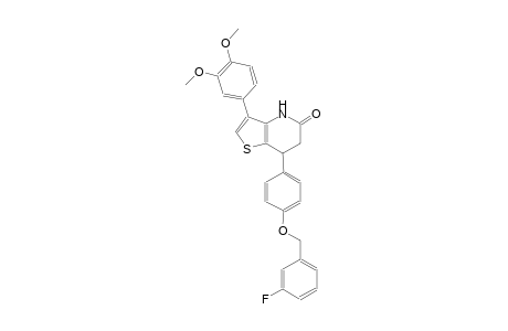 thieno[3,2-b]pyridin-5(4H)-one, 3-(3,4-dimethoxyphenyl)-7-[4-[(3-fluorophenyl)methoxy]phenyl]-6,7-dihydro-
