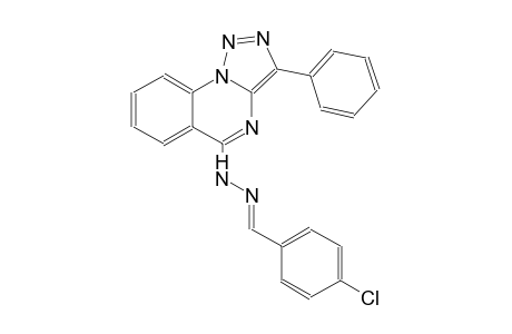 benzaldehyde, 4-chloro-, (3-phenyl[1,2,3]triazolo[1,5-a]quinazolin-5-yl)hydrazone