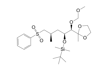 (5R,6S)-8,8,9,9-tetramethyl-5-(2-methyl-1,3-dioxolan-2-yl)-6-((R)-2-methyl-3-(phenylsulfonyl)propyl)-2,4,7-trioxa-8-siladecane