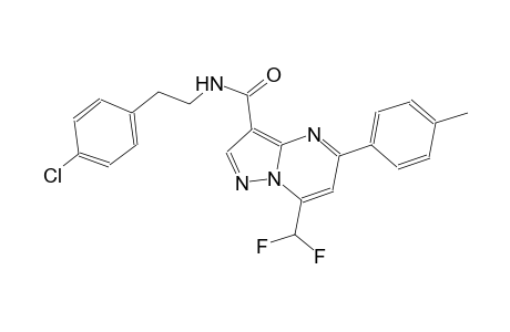 N-[2-(4-chlorophenyl)ethyl]-7-(difluoromethyl)-5-(4-methylphenyl)pyrazolo[1,5-a]pyrimidine-3-carboxamide