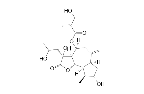 2-Propenoic acid, 2-(hydroxymethyl)-, dodecahydro-3,8-dihydroxy-3-(2-hydroxypropyl)-9-methyl-6-methylene-2-oxoazuleno[4,5-b]furan-4-yl ester, [3S-[3.alpha.,3(S*),3a.alpha.,4.alpha.,6a.alpha.,8.beta.,9.al pha.,9a.alpha.,9b.beta.]]-