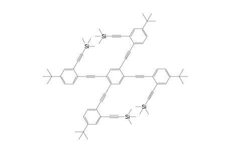1,2,4,5-Tetrakis(4'-t-butyl-2'-[trimethylsilyl]ethynylphenylethynyl)benzene