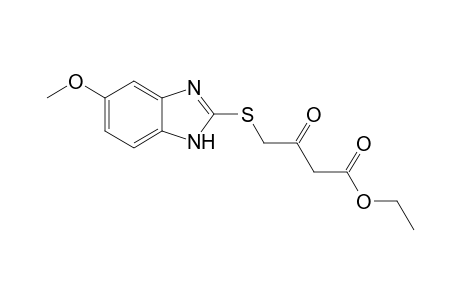 Butanoic acid, 4-(5-methoxybenzimidazol-2-ylthio)-3-oxo-, ethyl ester