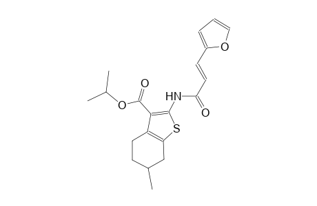isopropyl 2-{[(2E)-3-(2-furyl)-2-propenoyl]amino}-6-methyl-4,5,6,7-tetrahydro-1-benzothiophene-3-carboxylate