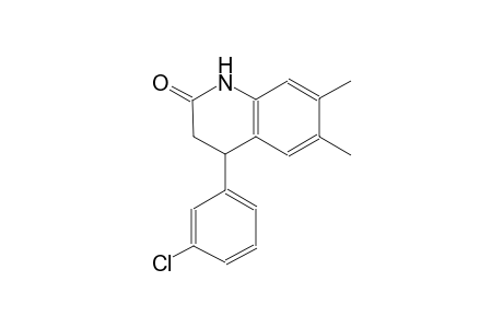 4-(3-Chlorophenyl)-6,7-dimethyl-3,4-dihydro-2(1H)-quinolinone