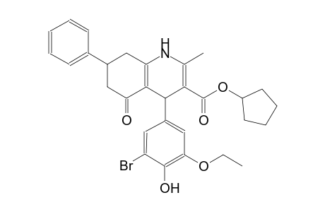cyclopentyl 4-(3-bromo-5-ethoxy-4-hydroxyphenyl)-2-methyl-5-oxo-7-phenyl-1,4,5,6,7,8-hexahydro-3-quinolinecarboxylate