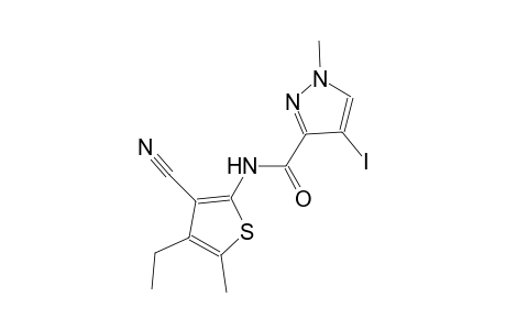 N-(3-cyano-4-ethyl-5-methyl-2-thienyl)-4-iodo-1-methyl-1H-pyrazole-3-carboxamide