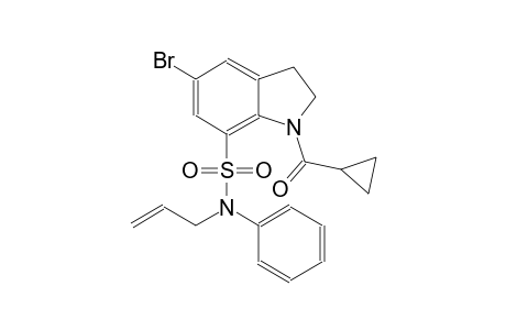 1H-indole-7-sulfonamide, 5-bromo-1-(cyclopropylcarbonyl)-2,3-dihydro-N-phenyl-N-(2-propenyl)-