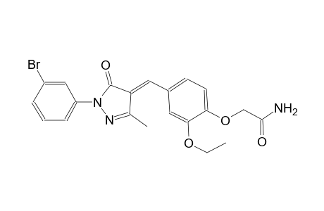 2-(4-{(E)-[1-(3-bromophenyl)-3-methyl-5-oxo-1,5-dihydro-4H-pyrazol-4-ylidene]methyl}-2-ethoxyphenoxy)acetamide