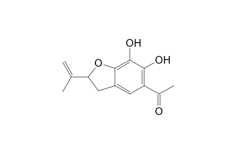 Ethanone, 1-[2,3-dihydro-6,7-dihydroxy-2-(1-methylethenyl)-5-benzofuranyl]-