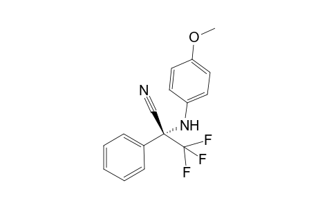 (R)-3,3,3-trifluoro-2-((4-methoxyphenyl)amino)-2-phenylpropanenitrile