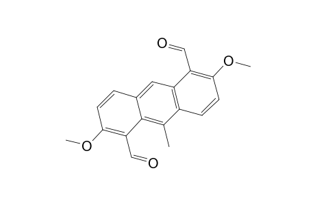 2,6-Dimethoxy-9-methyl-1,5-anthracenedicarbaldehyde