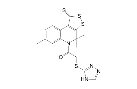 4,4,7-Trimethyl-5-[(4H-1,2,4-triazol-3-ylsulfanyl)acetyl]-4,5-dihydro-1H-[1,2]dithiolo[3,4-c]quinoline-1-thione