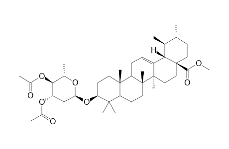 METHYL-3-BETA-O-(3,4-DI-O-ACETYL-2,6-DIDEOXY-ALPHA-L-ARABINO-HEXOPYRANOSYL)-URSOLATE