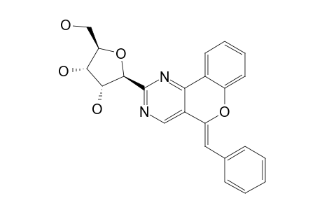 2-(BETA-D-RIBOFURANOSYL)-(5Z)-5-BENZYLIDENE-5H-CHROMENO-[4,3-D]-PYRIMIDINE