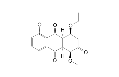 (1SR,4SR,4aRS,9aSR)-4-Ethoxy-5-hydroxy-1-methoxy-2-oxo-3,4,4a,9a-tetrahydro-1H-9,10-anthraquinone