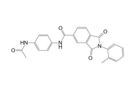 N-[4-(acetylamino)phenyl]-2-(2-methylphenyl)-1,3-dioxo-5-isoindolinecarboxamide
