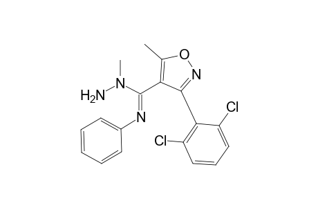 3-(2,6-dichlorophenyl)-5-methyl-N-phenyl-4-isoxalecarboximidic acid 1-methylhydrazide
