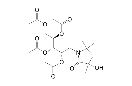 D-Ribitol, 1-deoxy-1-(3-hydroxy-3,5,5-trimethyl-2-oxo-1-pyrrolidinyl)-, 2,3,4,5-tetraacetate