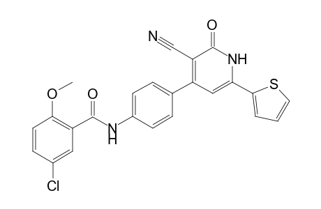 N(1)-{4-[6'-(2"-Thienyl)-3'-cyano-2'-oxo-1',2'-dihydro-4'-pyridinyl]phenyl}-5-chloro-2-methoxybenzamide
