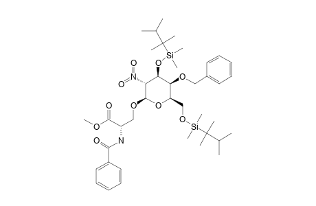O-(4-O-BENZYL-3,6-THEXYLDIMETHYLSILYL-2-DEOXY-2-NITRO-BETA-D-GALACTOPYRANOSYL)-N-(BENZOYL)-L-SERINE-METHYLESTER