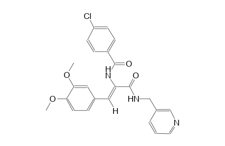 benzamide, 4-chloro-N-[(Z)-2-(3,4-dimethoxyphenyl)-1-[[(3-pyridinylmethyl)amino]carbonyl]ethenyl]-