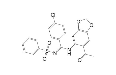 N-[(E)-[(6-acetyl-1,3-benzodioxol-5-yl)amino](4-chlorophenyl)methylidene]benzenesulfonamide