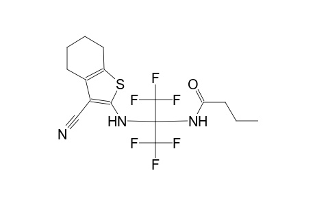 butanamide, N-[1-[(3-cyano-4,5,6,7-tetrahydrobenzo[b]thien-2-yl)amino]-2,2,2-trifluoro-1-(trifluoromethyl)ethyl]-