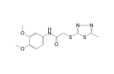 acetamide, N-(3,4-dimethoxyphenyl)-2-[(5-methyl-1,3,4-thiadiazol-2-yl)thio]-