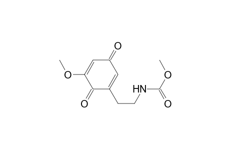 Methyl N-[2-(5-methoxy-3,6-dioxo-cyclohexa-1,4-dien-1-yl)ethyl]carbamate