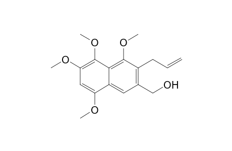 (3-allyl-4,5,6,8-tetramethoxy-2-naphthyl)methanol